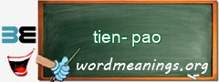 WordMeaning blackboard for tien-pao